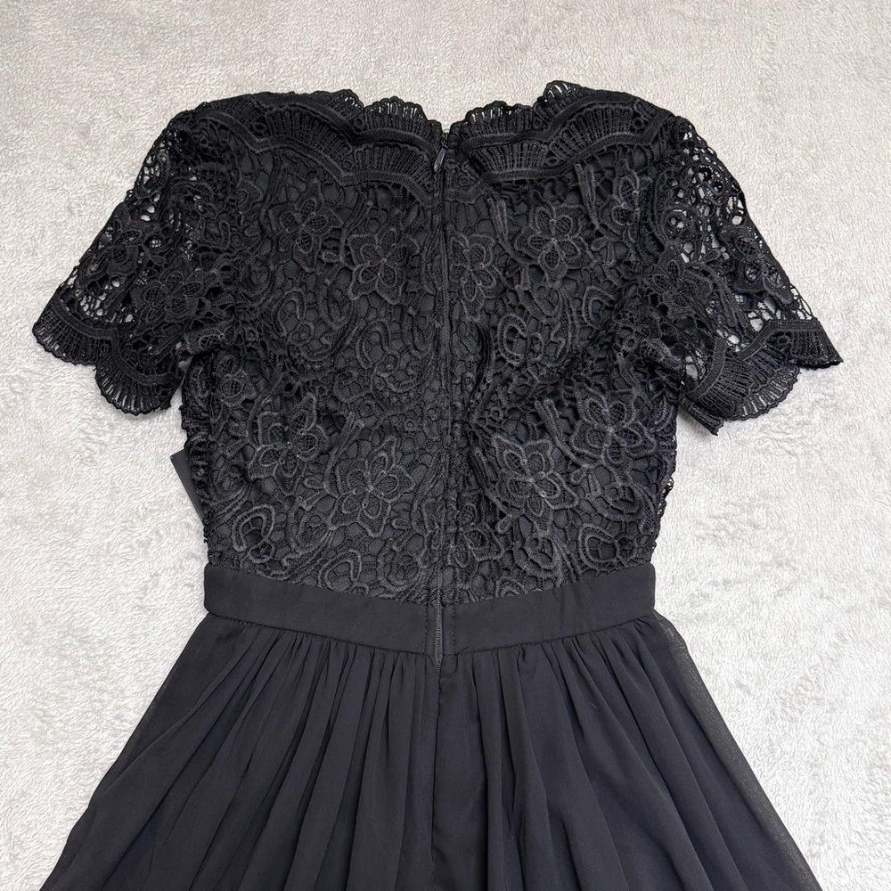 NWT Lulus Black Lace Skater Dress Size XS – Cocktail, Prom, Evening - Picture 10 of 16